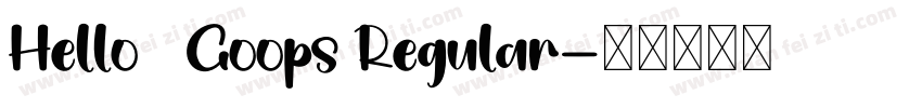 Hello   Goops Regular字体转换